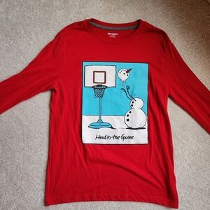 Old Navy Red Holiday Long Sleeve Shirt